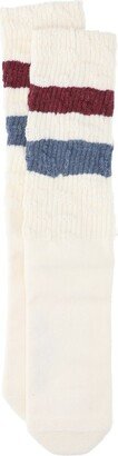 Striped Rib-Knitted Ankle Socks