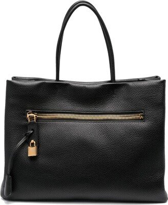 Grained Leather Tote Bag