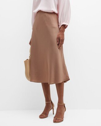 NOUVELLE SILK95FIVE Chamonix Pull-On Silk Midi Skirt