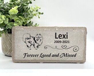 Pomeranian Memorial Stone- Dog - Personalized Gift Pet Loss Gift Sympathy Custom Stone