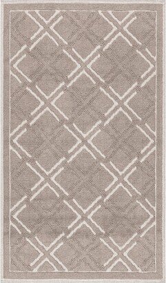 Sheridan Textured Diamond Trellis Bath Mat Casuals - Beige 1' 9 x 2' 10