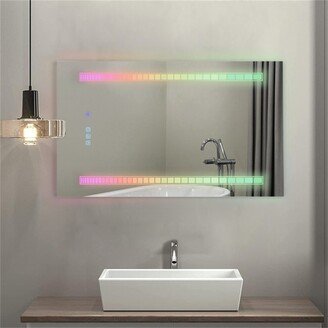 TONWIN Aluminum Alloy Touch Lighted Dimmable Bathroom Wall Mirror