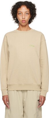 Dime Beige Embroidered Sweatshirt