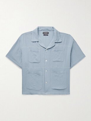 Cherry Los Angeles Vacation Camp-Collar Cotton-Gauze Shirt-AA