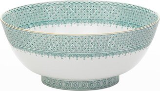 Green Lace Round Serving Bowl