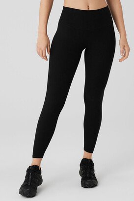 Alosoft High-Waist 7/8 Highlight Legging in Black, Size: 2XS |