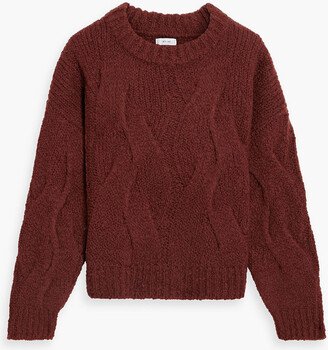 Jade cable-knit wool sweater