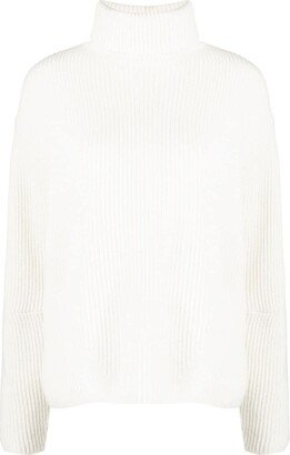 Ribbed-Knit Wool-Cashmere Roll-Neck Jumper