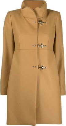 Buckle-Fastening Single-Breasted Coat