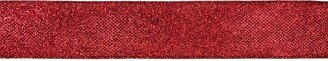 Northlight Red Glittered Christmas Wired Craft Ribbon 2.5 x 10 Yards