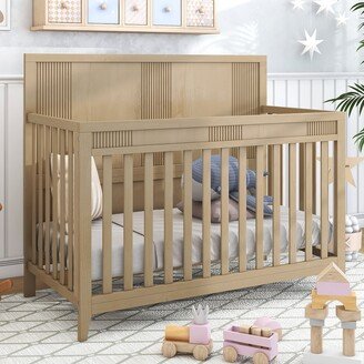 IGEMAN Modern Design Wood Baby Safe Crib, Non-Toxic Finish