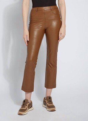 Earthen Leather Pant In Dark Camel