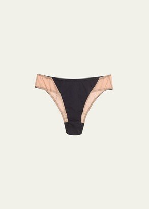 Hanky Panky x Prabal Gurung x Prabal Gurung High-Rise Mesh & Jersey Thong