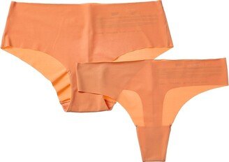 2pk Litewear Cut Anywhere Thong & Hipster Set