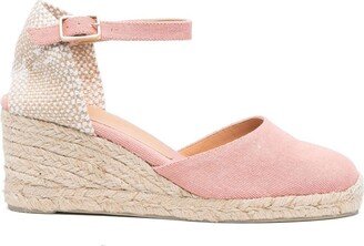 Leather Heeled 70mm Espadrilles-AA