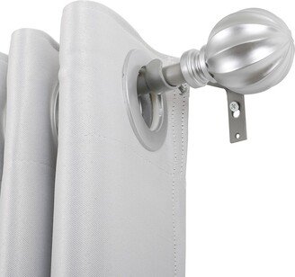 3/4 Inch Curtain Rod, Adjustable Single Decorative Drapery Rod for Windows 86 to 120inch-AC