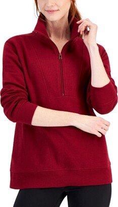 Id Ideology Women's Quarter-Zip Sweatshirt, Created for Macy's