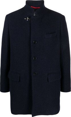 Single-Breasted Tailored Wool Coat