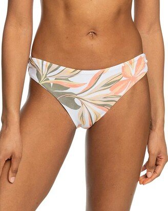 Beach Classics Strap Hipster Bikini Bottoms (Bright White Subtly Salty Flat) Women's Swimwear