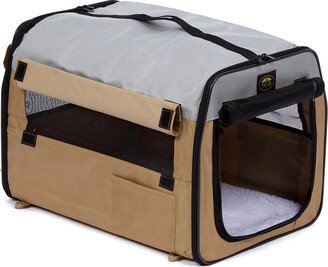 Folding Zippered Lightweight Easy Folding Pet Crate-AA