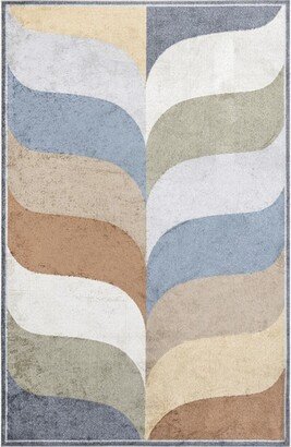 Katarina Retro Machine Washable Area Rug Multi 8x10