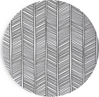 Salad Plates: Vines + Lines - Neutral Salad Plate, Black