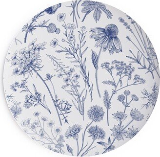 Salad Plates: Wild Flowers - Blue Salad Plate, Blue