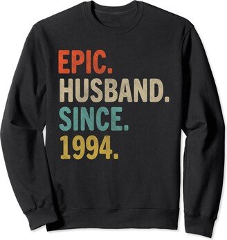 Retro 29th Wedding Anniversary Apparel Epic Husband Since 1994 29 Years Wedding Anniversary Sweatshirt