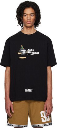 AAPE by A Bathing Ape Black Printed T-Shirt