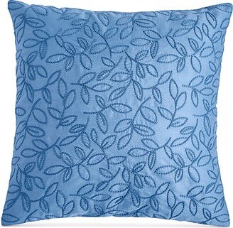 Damask Designs Corded Leaves Decorative Pillow, 18 x 18,, Created for Macy's