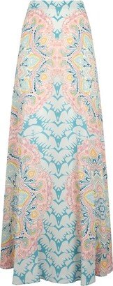 Allover Graphic Printed Maxi Skirt