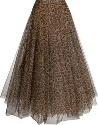 Darian leopard-print maxi skirt