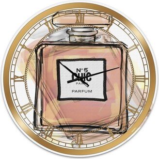 Designart Chic Nr 5 Paris Parfum V Large Fashion Wall Clock - 36 x 36