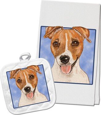 Jack Russell Terrier Kitchen Dish Towel & Pot Holder Gift Set