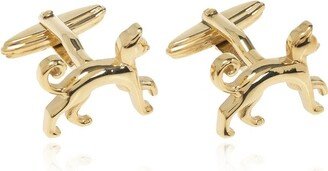 Cat Motif Logo Engraved Cufflinks