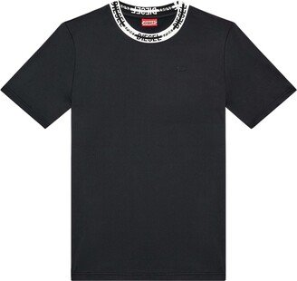 logo-neckline embroidered T-shirt-AA