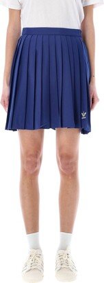 Logo Embroidered Mini Pleated Skirt