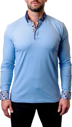 Newton Baby Blue Long Sleeve Polo