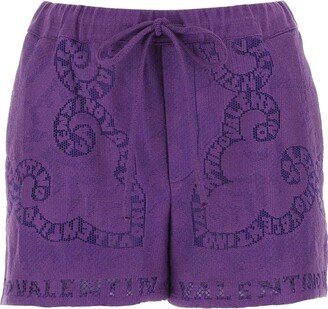 Guipure Drawstring Shorts-AC