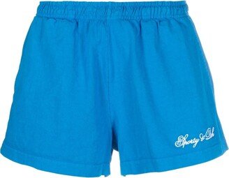 Logo-Embroidered Cotton Track Shorts-AB