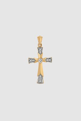 Diamond Cross Charm in 14k Gold