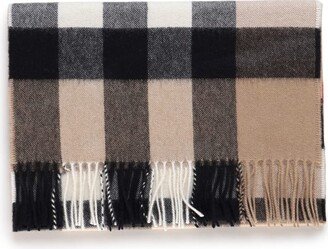 Check Pattern Cashmere Scarf