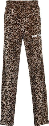 Leopard-Print Track Pants-AA