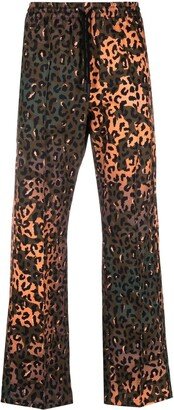 Animalier leopard-print trousers