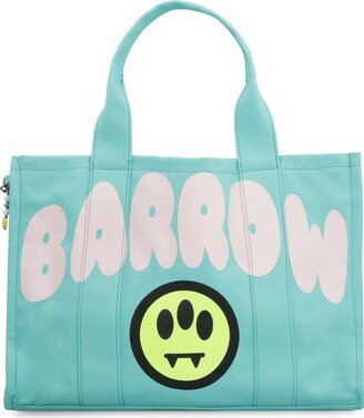 Logo Printed Keyring Attached Tote Bag-AA