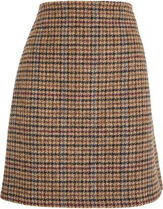 Houndstooth Mini Skirt-AA