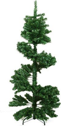 5.5' Unlit Artificial Christmas Tree Slim Spiral Pine