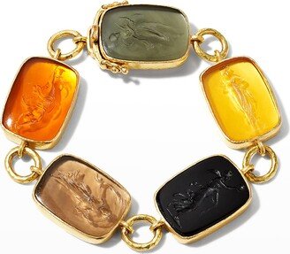 New Muse 19k Gold Glass Intaglio Bracelet