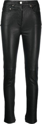 Skinny-Cut Leather Trousers-AA