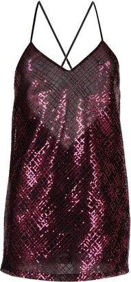 Sequin Sleeveless Slip-Dress